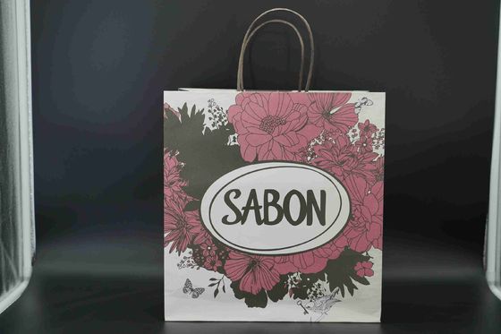 Eco Oversized Paper Bags Flexo Printing Coffee Take Out Paper Bags