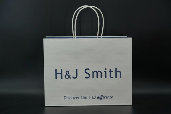 Luxury Coated Eco Paper Bags Packaging Biodegradable With Twisted Paper Handles