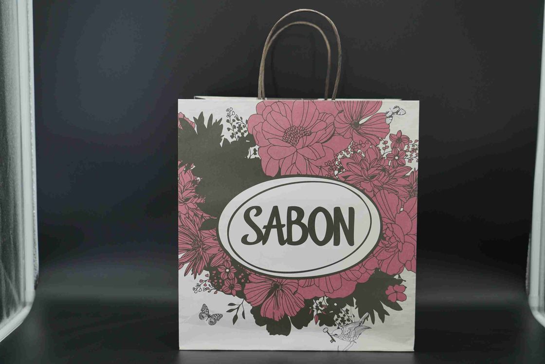 Eco Oversized Paper Bags Flexo Printing Coffee Take Out Paper Bags
