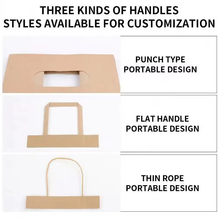 Cheap Kraft Paperbag Customized Brown Takeaway Paper Bag